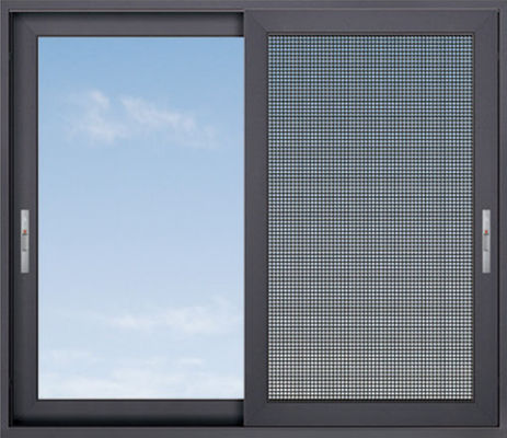 Thermische isolatie Aluminium schuifvenster Geïsoleerd glas Aluminium frame Schuifvenster