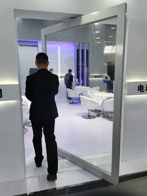 Slim frame aluminium draaideur gehard doorzichtig glas ingang draaideur