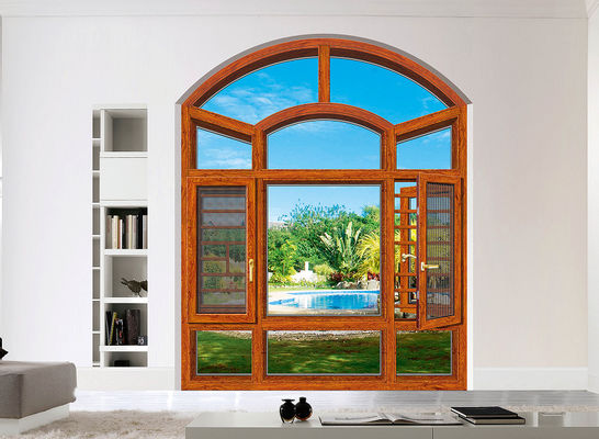 Poederbedekte, kantelbare, draaiende aluminium ramen op maat met insectenbescherming