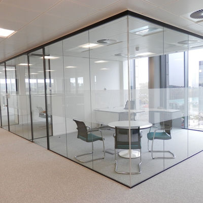 Modern ontwerp Veiligheid Frameless Glass Office Wanden geluidsdicht gelamineerd glas