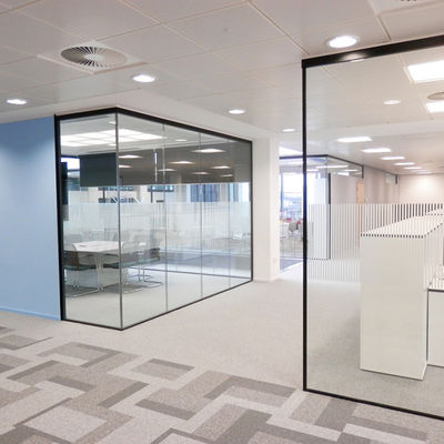 Modern ontwerp Veiligheid Frameless Glass Office Wanden geluidsdicht gelamineerd glas