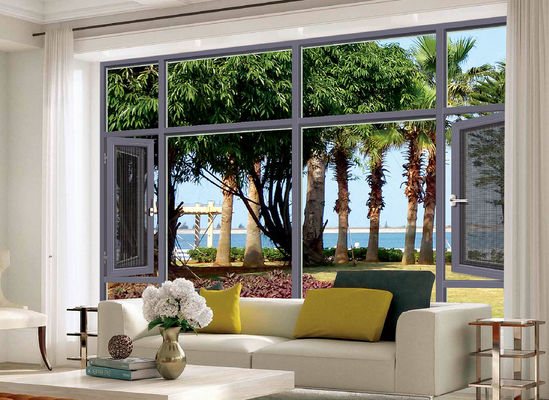 Weerbestendige, kantelbare, draaiende aluminium ramen met veiligheidsbescherming