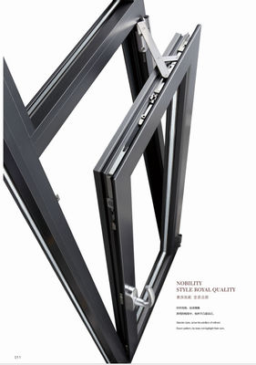 Aanpasbaar aluminium kantel- en draaivensters geluidsdicht met geïsoleerd glas