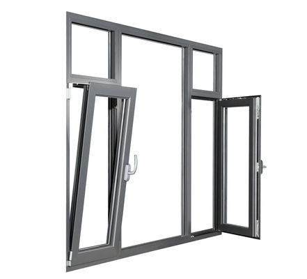 Aanpasbaar aluminium kantel- en draaivensters geluidsdicht met geïsoleerd glas