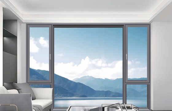 Aanpasbaar aluminium kantel- en draaivensters geluidsdicht met geïsoleerd glas