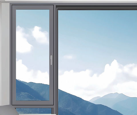 Geïsoleerde kantel-draai-aluminium ramen Energiebesparing en eenvoudig onderhoud