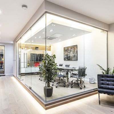 Aluminium frame glas cubicle muren afmeting op maat met deur