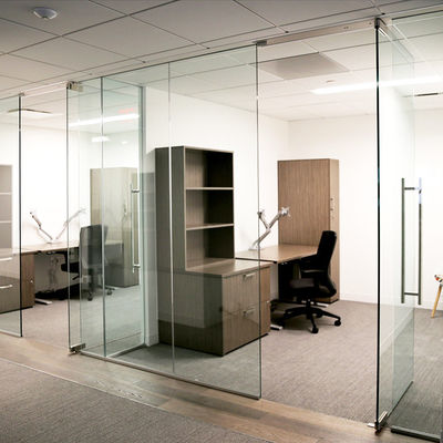 Geluidsdichte kantoren met glasdeilwanden, poedergecoate aluminiumprofiel met deur