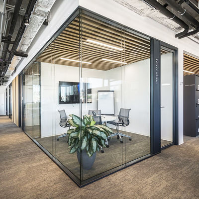 Zware glazen muur veiligheid Aluminiumprofiel glazen muur