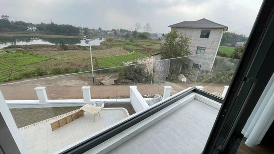 Ramenloze aluminium U-kanaal glazen leuning rechthoekige U-kanaalbalustrade