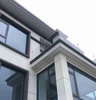 Poedercoating Aluminium U-kanaal glazen leuning voor gebouwomgevingen