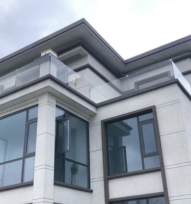 Poedercoating Aluminium U-kanaal glazen leuning voor gebouwomgevingen