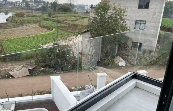 Versatile aluminium U-kanaal glasrail binnenshuis aluminium glazen balustrade