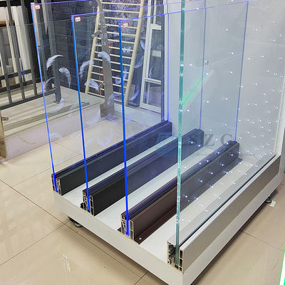 Flexibel aluminium U-kanaal glasrail Buitenglasbalustrade zonder raam