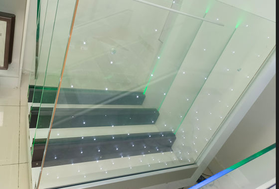 Aluminium U-kanaal glazen balustrade weerbestendig voor buiten
