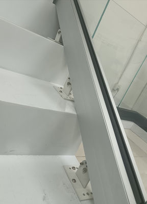 Aanpasbare 12 mm aluminium U-kanaal glazen leuning 304 SS handrail Frameless glazen balustrade