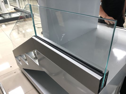 Aanpasbare 12 mm aluminium U-kanaal glazen leuning 304 SS handrail Frameless glazen balustrade