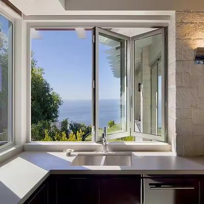 1.5mm Aluminium vouwvensters Langdurig met horizontaal vouwpatroon en geanodiseerd frame afwerking