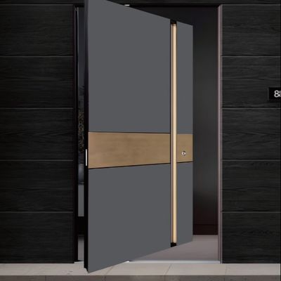 Gepersonaliseerde aluminium legering Pivot Entry Door Heavy Duty Glas Draaiende deur