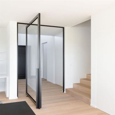 Voordeur met glazen draaibank met laag-E-glas met gehard glas en aluminium frame
