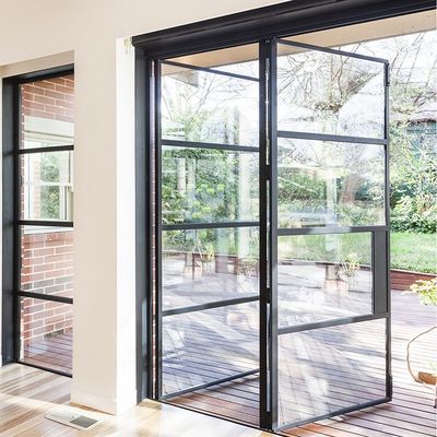 Isolatie Aluminium schommeldeur poedercoating voor binnenglas kantoordeur