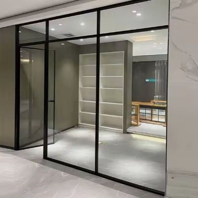 Isolatie Aluminium schommeldeur poedercoating voor binnenglas kantoordeur