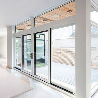 Winddichte aluminiumprofielen Schuifdeur Glastype Gehard glas voor deuren van roestvrij staal