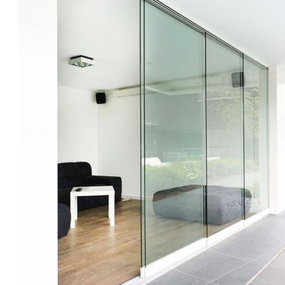 Winddichte aluminiumprofielen Schuifdeur Glastype Gehard glas voor deuren van roestvrij staal