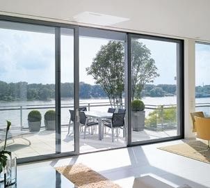 Residentiële aluminium schuifdeuren met openingsmethode van duwen en trekken en dubbelgehard glas