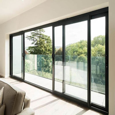 Residentiële aluminium schuifdeuren met openingsmethode van duwen en trekken en dubbelgehard glas
