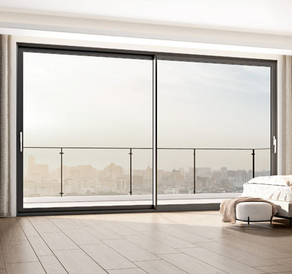 Aanpasbare aluminium schuifdeur Schuifopening en 1,2 mm-2,2 mm raamdikte voor aangepaste behoeften