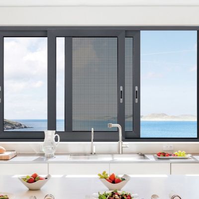 Grote moderne interne vergrendelbare accordeon Zwarte schuifglasdeur Op maat gemaakte dubbele glazen deuren