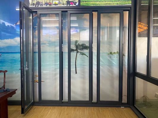 Aluminium schuifdeur vouwdeur systeem ontwerp waterdicht opvouwbaar thermisch breek geluidsdicht glazen deur