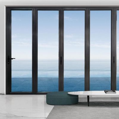 Slimline Aluminium Bifold Doors Indoor Balkon Opvouwbaar Schuifontwerp Bi-Fold Aluminium Glasdeur