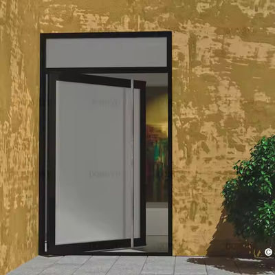 4-12 mm dubbele glazen aluminium draaideur met helder glas en roestvrij staal scherm netten materiaal