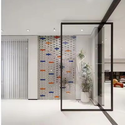 Intern aluminium draaideur van roestvrij staal met helder glas en een dikte van 1,8 mm