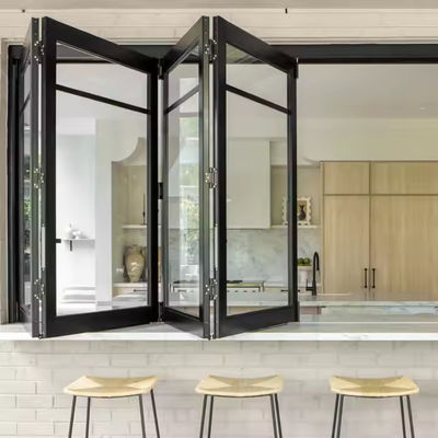 Verticaal aluminium tweevoudig raam Hoog energie-efficiëntie met op maat gemaakte glas en frame