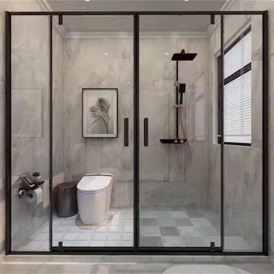 Waterdicht gemakkelijk schoon glas douchepaneel scherm deur met slanke frame
