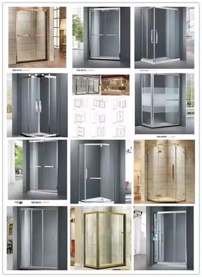 Badkamer gehard glas douche deur douche afscherming met Slim Frame Style