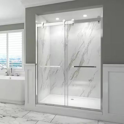 Waterdichte en geïsoleerde schuifdeur in roestvrijstalen raam met glas