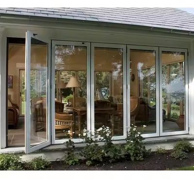 Zwaar werk wit raam aluminium glas tweevoudig patio schuifdeur
