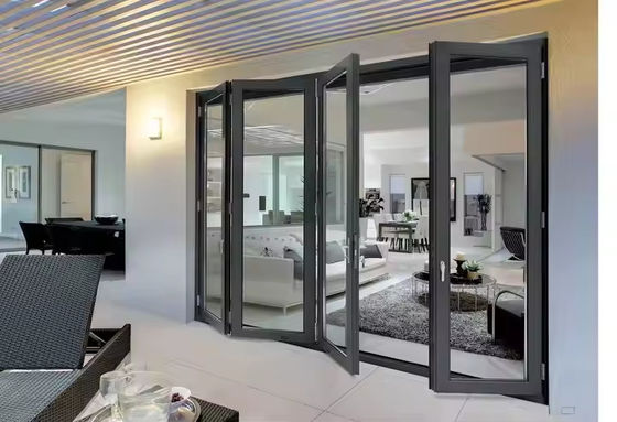 Buiten Accordeon Entree Vouwdeur Aluminium Glazen Vouwdeuren voor Veranda