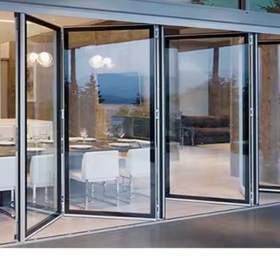 Buiten Accordeon Entree Vouwdeur Aluminium Glazen Vouwdeuren voor Veranda