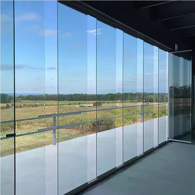 2.0mm Profieldikte Aluminium Frameless Klaagglasdeur voor interieur afschermingen met aanpasbare raamkleur