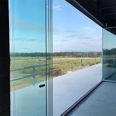 2.0mm Profieldikte Aluminium Frameless Klaagglasdeur voor interieur afschermingen met aanpasbare raamkleur