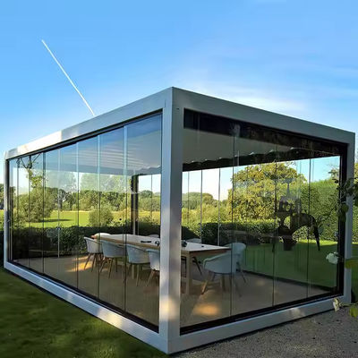 Ramenloze schuifbare opvouwbare gehardenglazen deurgordijn, balkondeurs