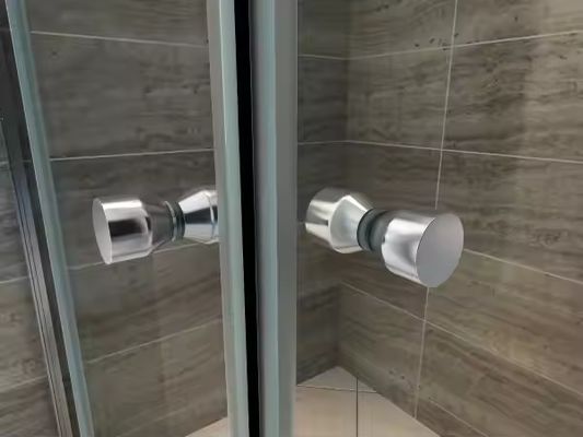 Aluminium binnenste badkamer deurkasten Aluminium douche scheidingswand met gehard glas