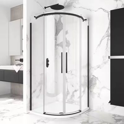 Zijdelingse glazen schuifwand voor badkamer aluminium glas roestvrij staal inloopdouche