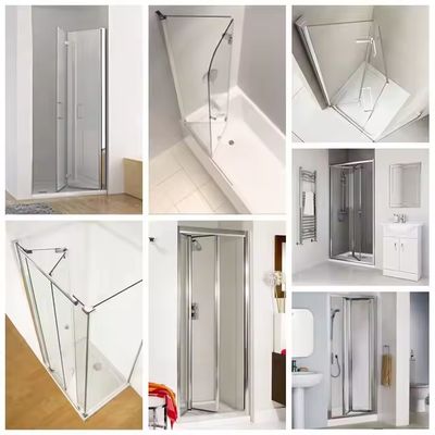 Gouden Frame Moderne Douchecabine met Aanpasbare Hardware Accessoires en Badkamer Handgreep Gehard Glazen Deur