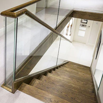 Aluminium U-profiel kanaal glasklem trap leuning reling met bovenrail frame